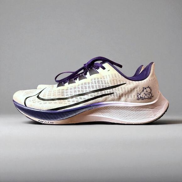 Nike TCU Running Shoes Mens Air Zoom Pegasus Purple White Horned Frogs Size 11.5 - Picture 1 of 8
